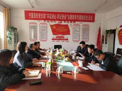 寧夏岳氏黨支部召開“不忘初心，牢記使命”主題教育專題組織生活會(huì)